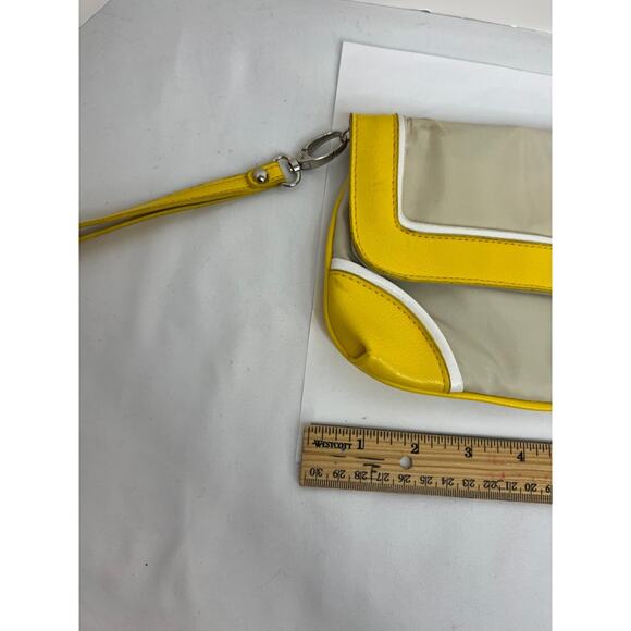 Vintage Yellow/Tan Retro Clutch Purse, Rare Find! - Picture 5 of 7